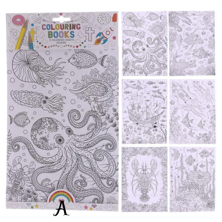 Coloriages pour adultes - Thème de la mer