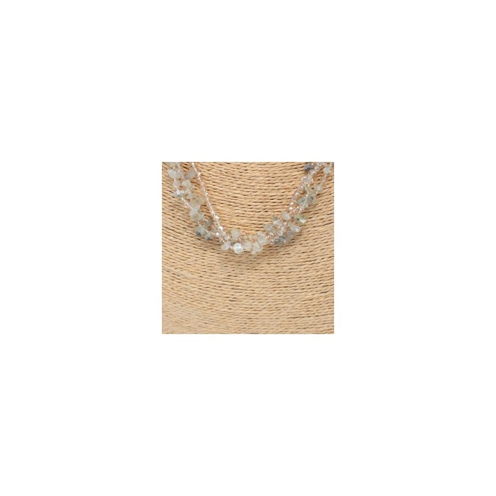 Colliers en Eclats de pierre de Quartz fumé