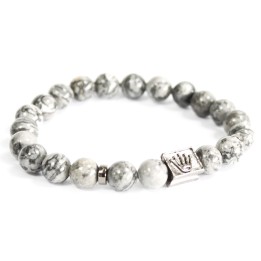 Bracelet Boho Agate grise