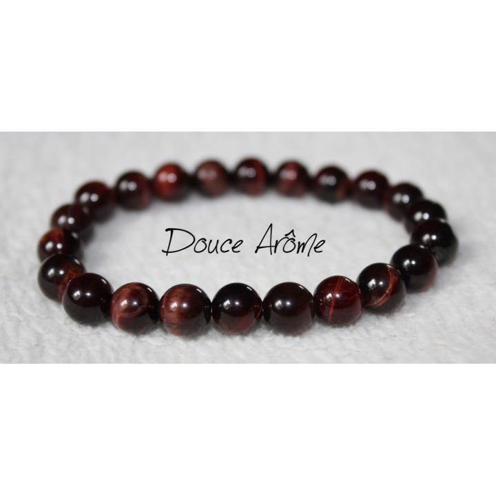 Bracelet d'Oeil du tigre Rouge