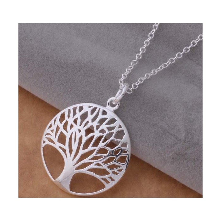 Collier motif Arbre de vie - Argenté
