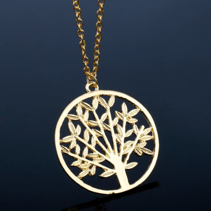 Collier motif Arbre de vie - Argenté