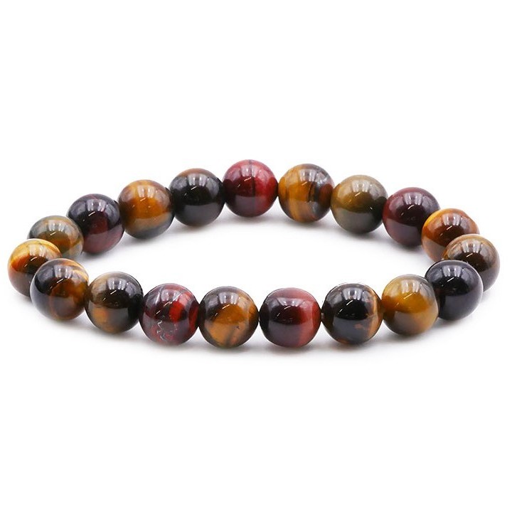 Bracelet d'Oeil du Tigre Doré et Rouge