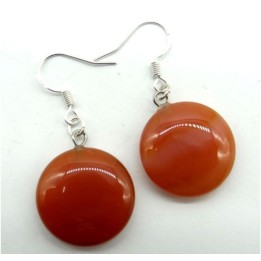 Boucles d'oreilles en Agate Rouge