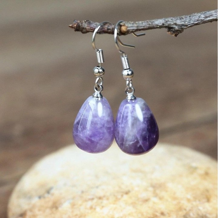 Boucles d'oreilles en Améthyste