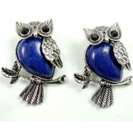 Pendentif chouette en Lapis-Lazuli