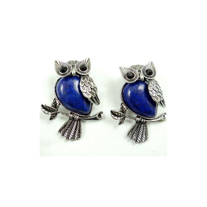 Pendentif chouette en Lapis-Lazuli