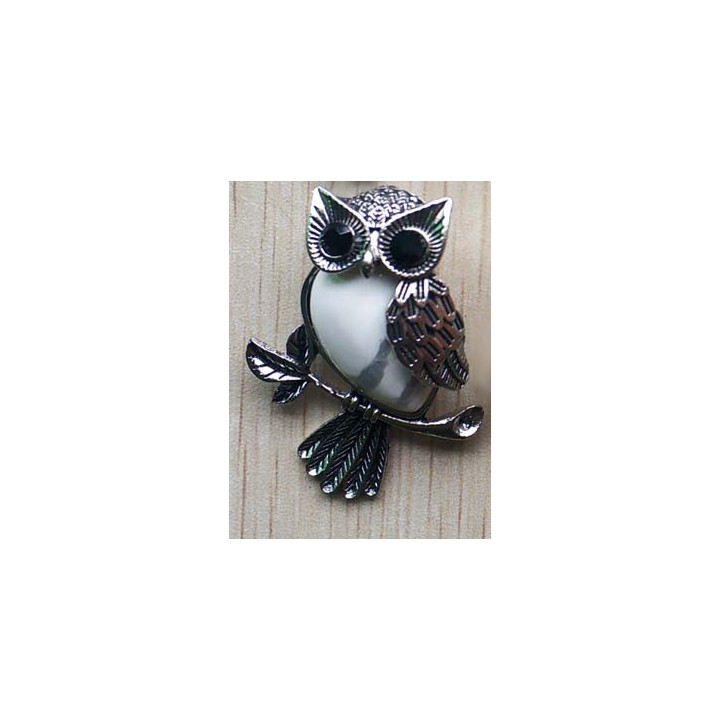 Pendentif chouette en Howlite