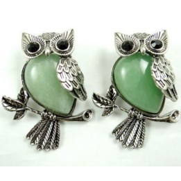 Pendentif chouette en Aventurine