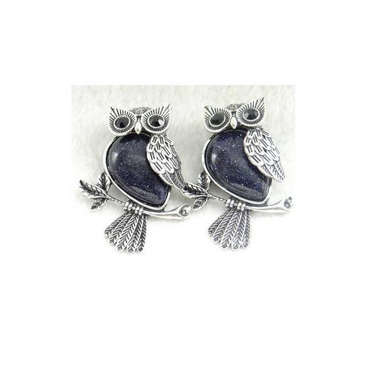 Pendentif chouette en Bluestone