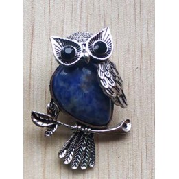 Pendentif chouette en Sodalite