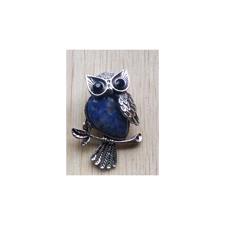 Pendentif chouette en Sodalite