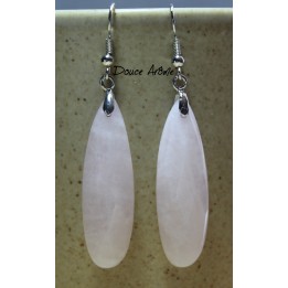 Boucles d'oreilles en Quartz rose