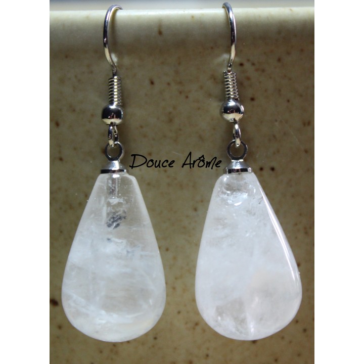 Boucles d'oreilles en Cristal de roche