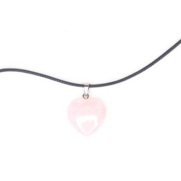 Pendentif Coeur en Quartz rose