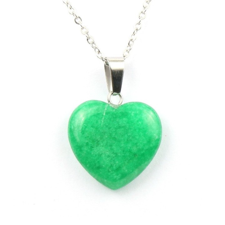 Pendentif Coeur en Jade