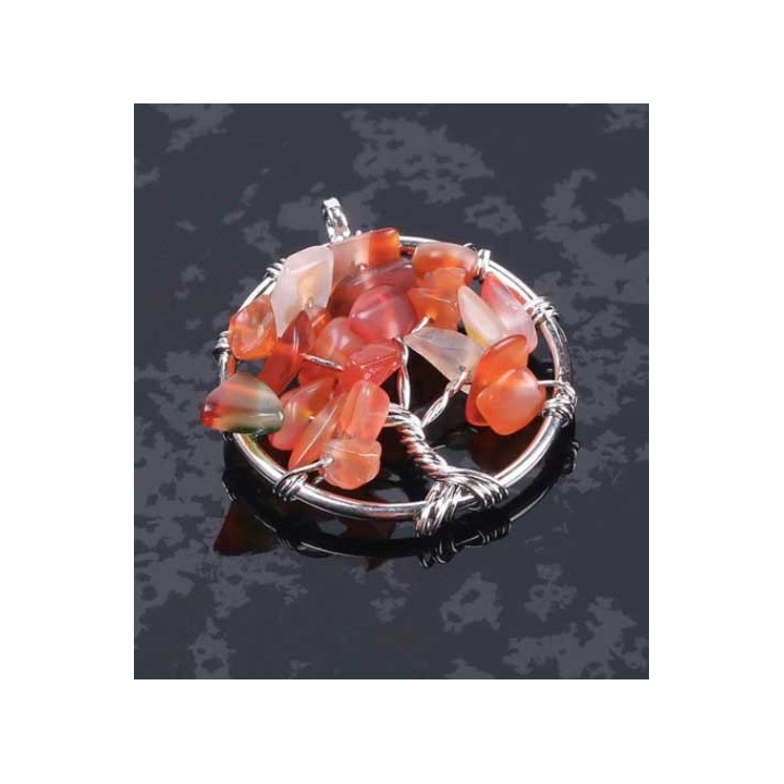 Collier Arbre de vie Cornaline