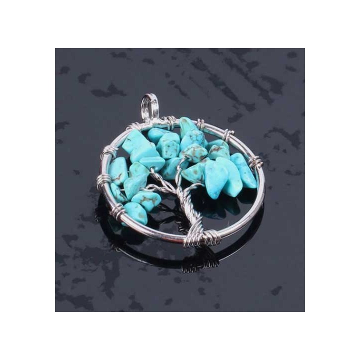 Collier Arbre de vie Turquoise