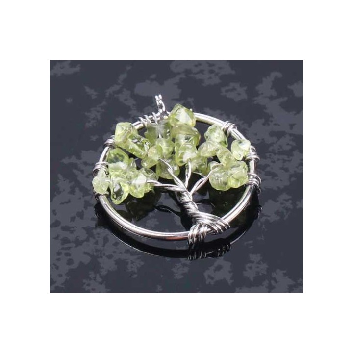 Collier Arbre de vie Péridot