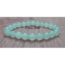 Bracelet de Calcédoine Verte