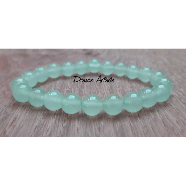 Bracelet de Calcédoine Verte