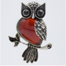 Pendentif chouette en Goldstone