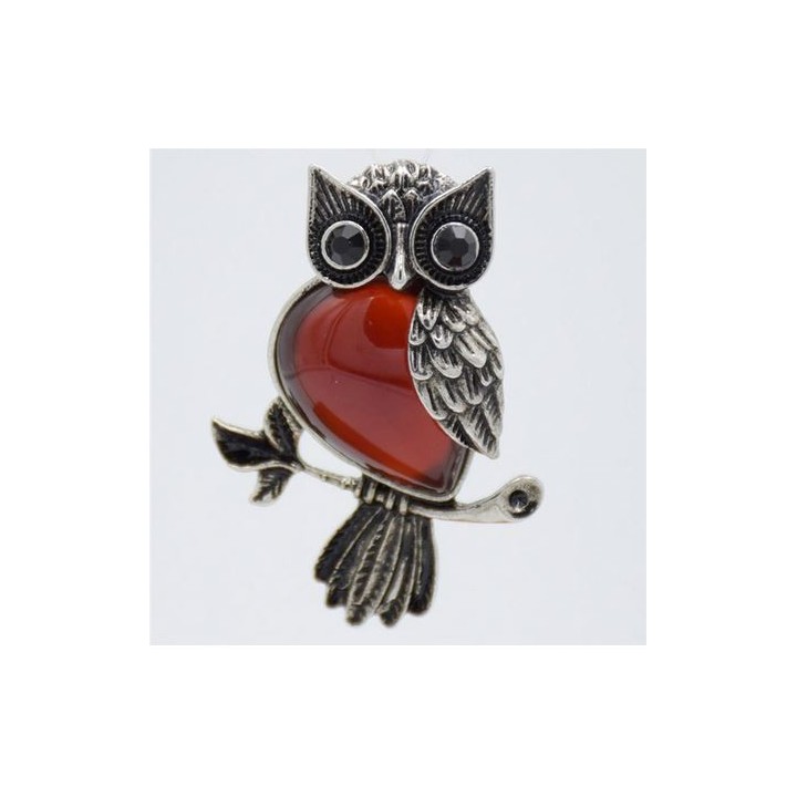 Pendentif chouette en Goldstone