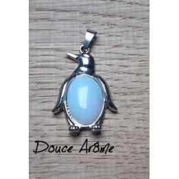 Pendentif Pingouin en Opale