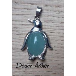 Pendentif Pingouin en Aventurine