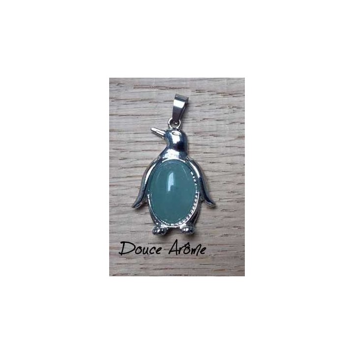 Pendentif Pingouin en Aventurine