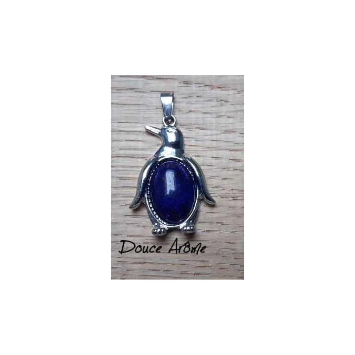 Pendentif Pingouin en Lapis Lazuli