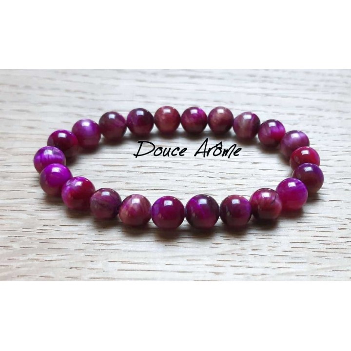 Bracelet d'Oeil du tigre Rose