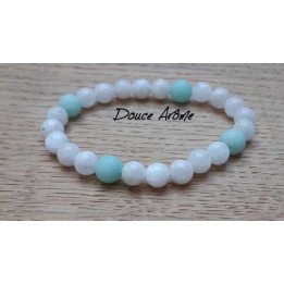 Bracelet Amazonite/Pierre de lune