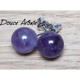 Boucles d'oreilles en Amethyste