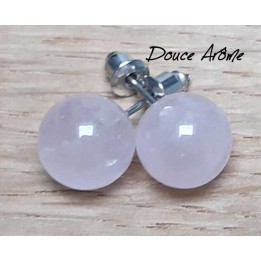 Boucles d'oreilles en Quartz rose