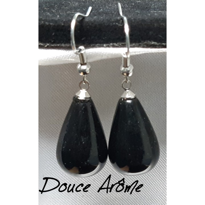 Boucles d'oreilles en Onyx