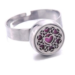 Bague Diffuseur d'huiles essentielles  - Coeur