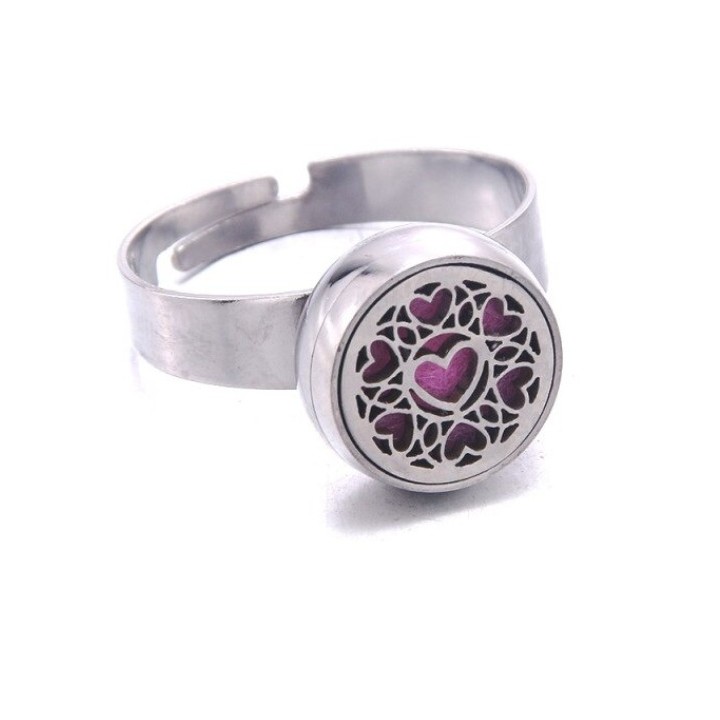 Bague Diffuseur d'huiles essentielles  - Coeur