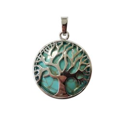 Pendentif Arbre de vie Quartz rose