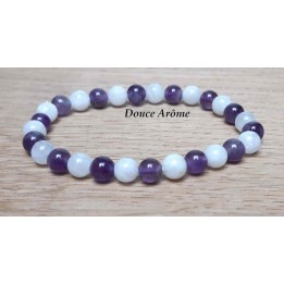 Bracelet Pierre de lune & Amethyste