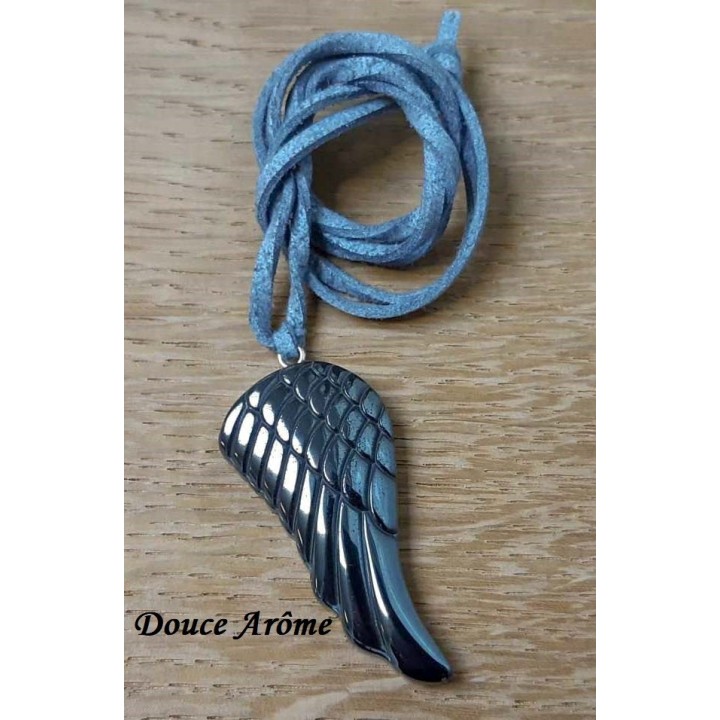 Pendentif Aile d'ange en Hématite