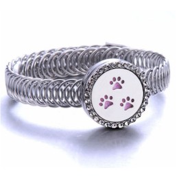 Bracelet Diffuseur d'huiles essentielles  - Empreintes de pattes