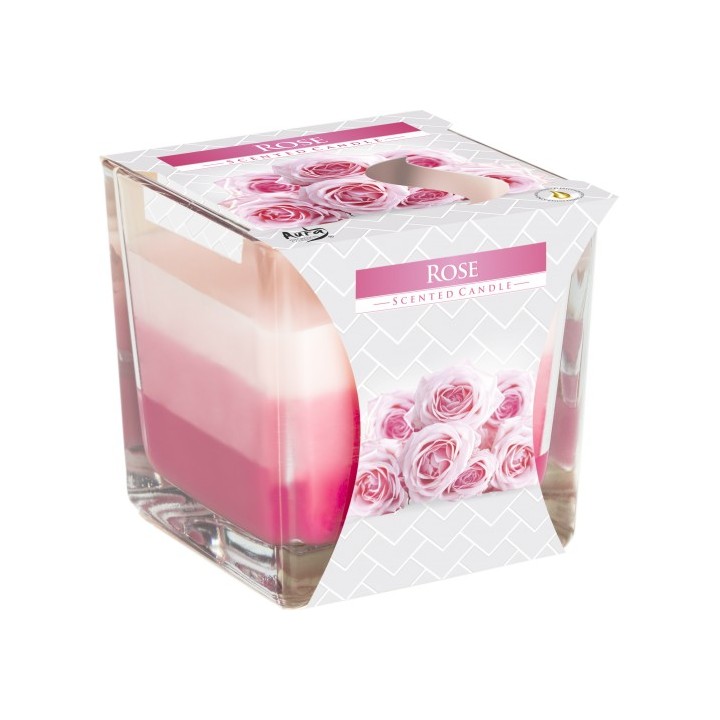 Bougie Arc-en-ciel parfumée - Rose