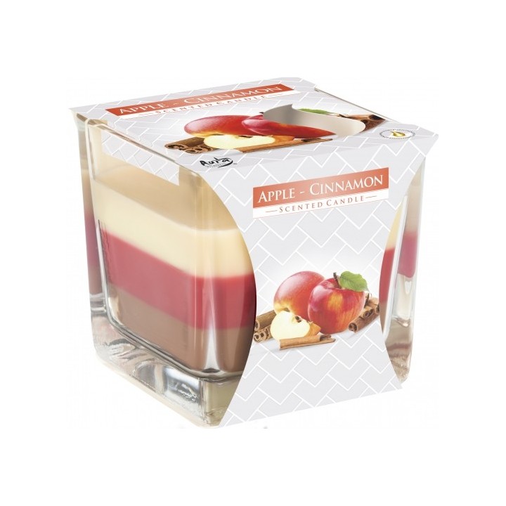 Bougie Arc-en-ciel parfumée - Pomme &cannelle