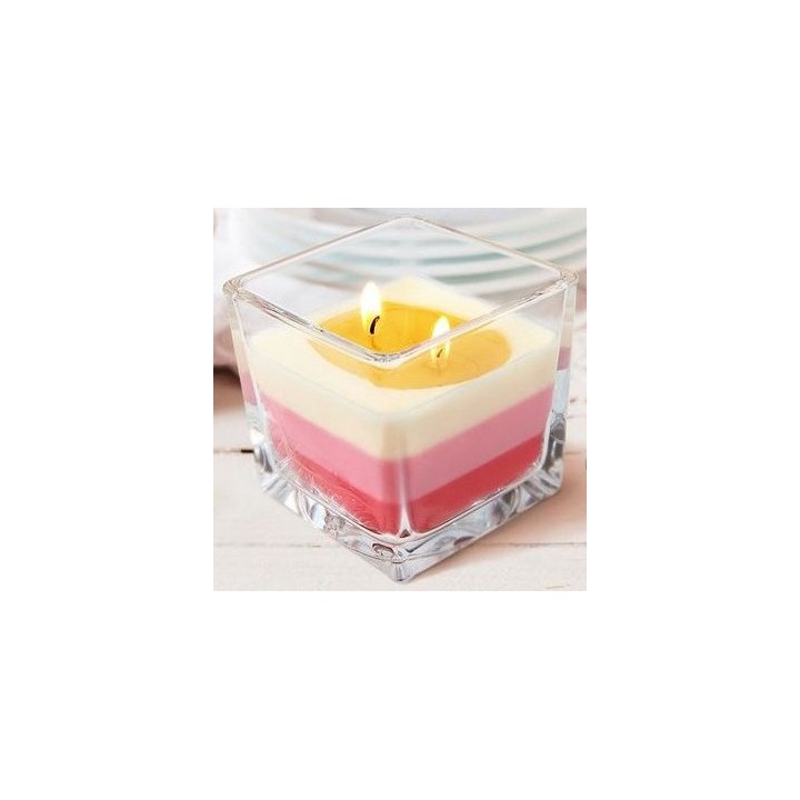 Bougie Arc-en-ciel parfumée - Pomme &cannelle