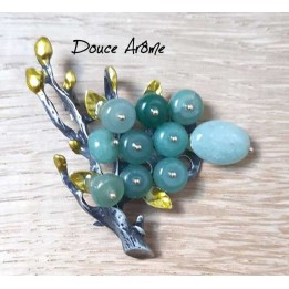 Broche Arbuste en Aventurine