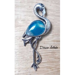 Broche Famant en Agate bleue