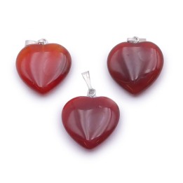 Pendentif coeur en Cornaline