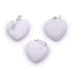 Pendentif coeur en Howlite