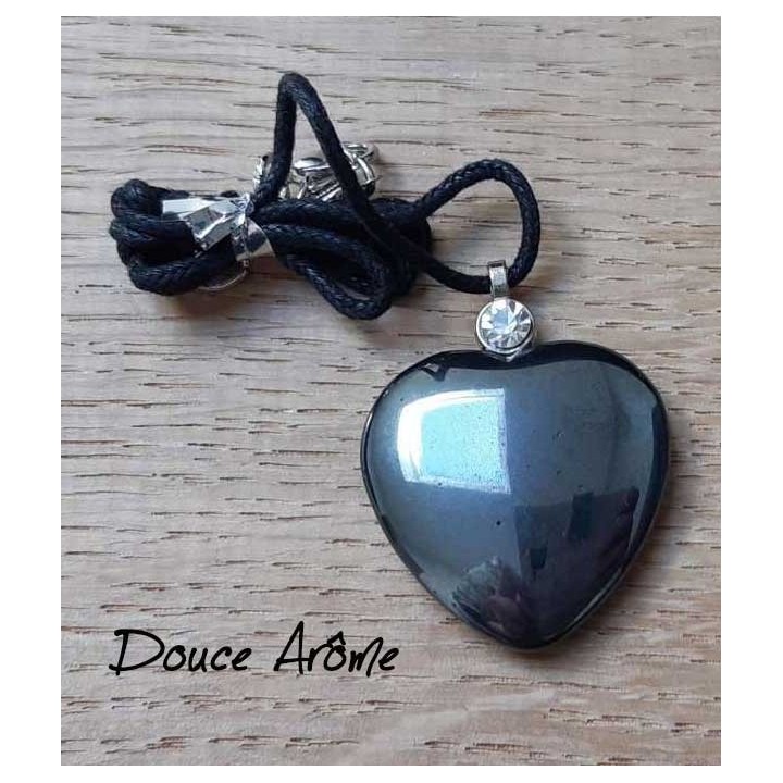 Pendentif coeur en Hématite